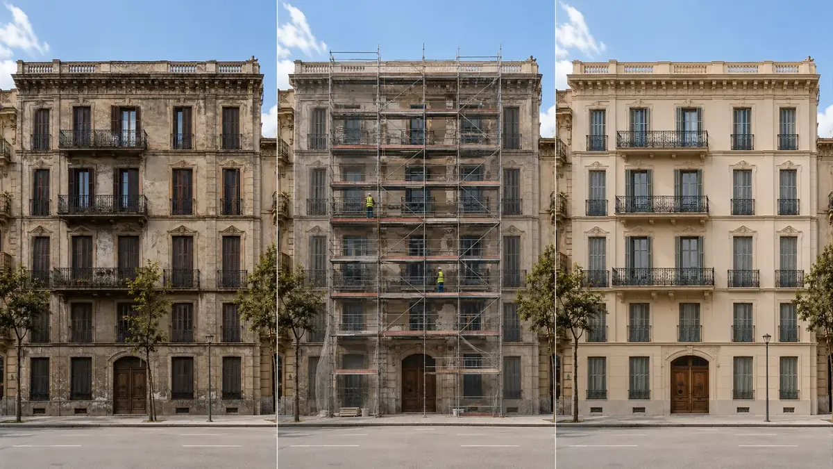 Intervención exterior y rehabilitación de fachada